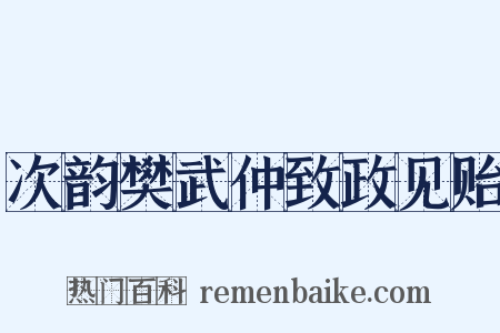 次韵樊武仲致政见贻是什么意思的图片